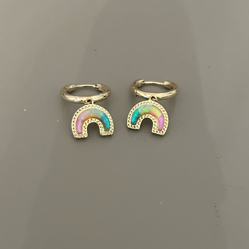 Vintage Kendra Scott rainbow pastel dangling earrings